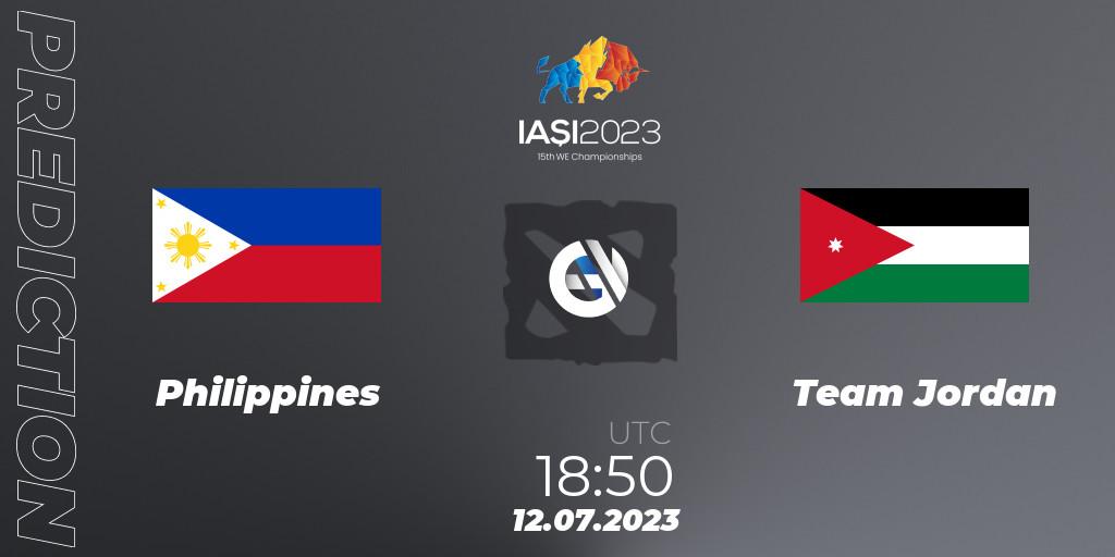 Philippines contre Team Jordan : prédiction de match. 12.07.2023 at 14:09. Dota 2, Gamers8 IESF Asian Championship 2023