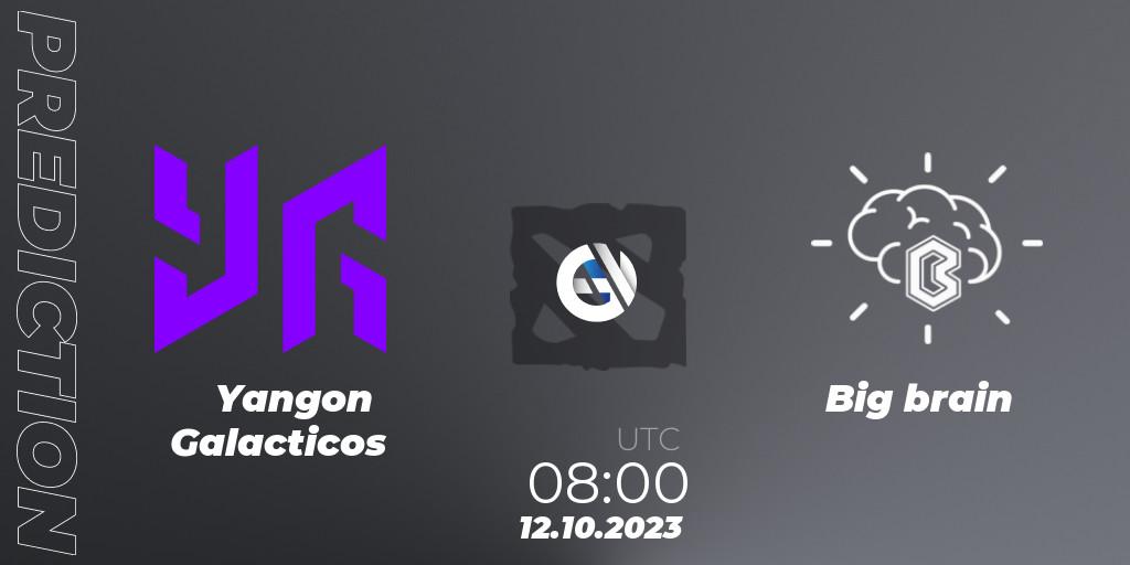 Yangon Galacticos contre Big brain : prédiction de match. 12.10.2023 at 08:01. Dota 2, B5vip Championship