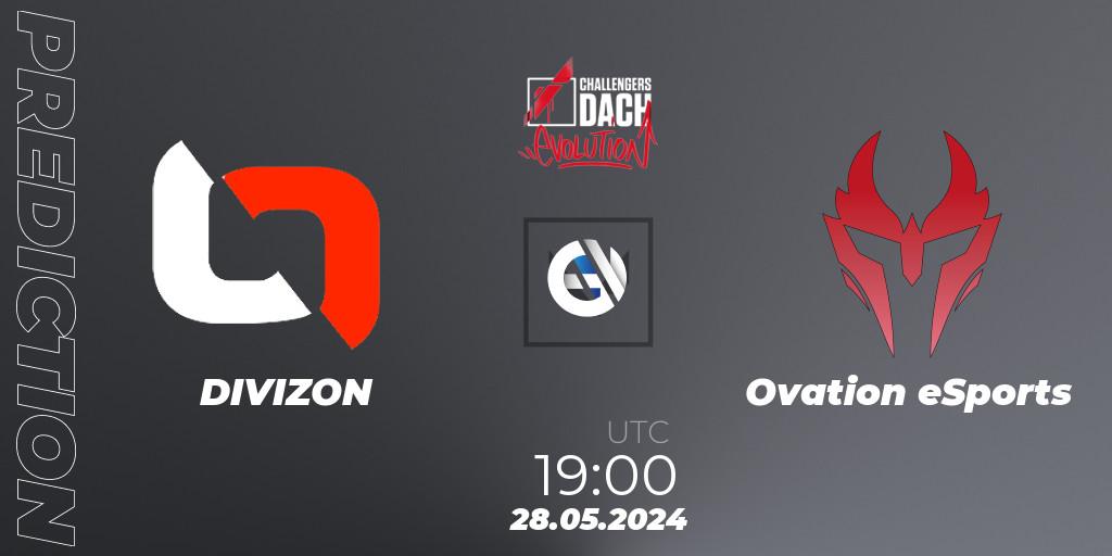 DIVIZON contre Ovation eSports : prédiction de match. 28.05.2024 at 18:00. VALORANT, VALORANT Challengers 2024 DACH: Evolution Split 2