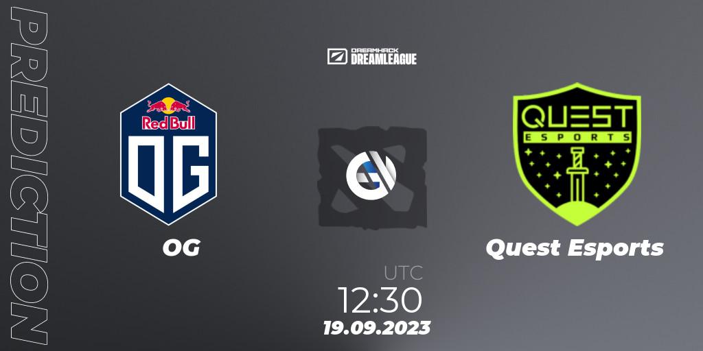 OG contre PSG Quest : prédiction de match. 19.09.2023 at 12:31. Dota 2, DreamLeague Season 21