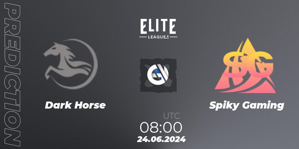 Dark Horse contre Spiky Gaming : prédiction de match. 24.06.2024 at 06:30. Dota 2, Elite League Season 2: China Closed Qualifier