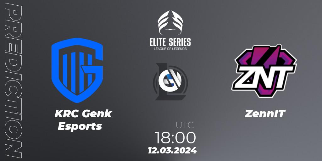 KRC Genk Esports contre ZennIT : prédiction de match. 12.03.24. LoL, Elite Series Spring 2024