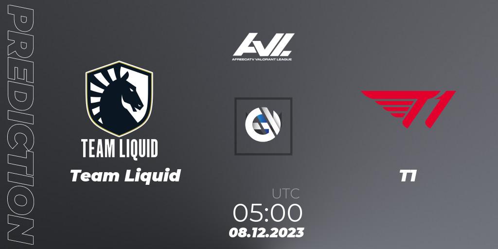 Team Liquid contre T1 : prédiction de match. 08.12.23. VALORANT, AfreecaTV VALORANT LEAGUE