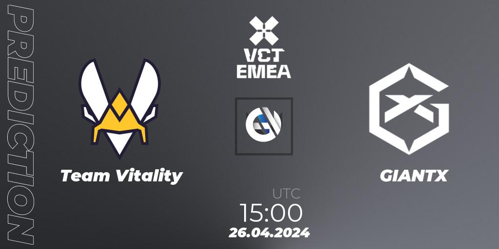 Team Vitality contre GIANTX : prédiction de match. 26.04.24. VALORANT, VALORANT Champions Tour 2024: EMEA League - Stage 1 - Group Stage