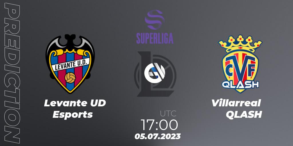 Levante UD Esports contre Villarreal QLASH : prédiction de match. 05.07.2023 at 16:00. LoL, LVP Superliga 2nd Division 2023 Summer