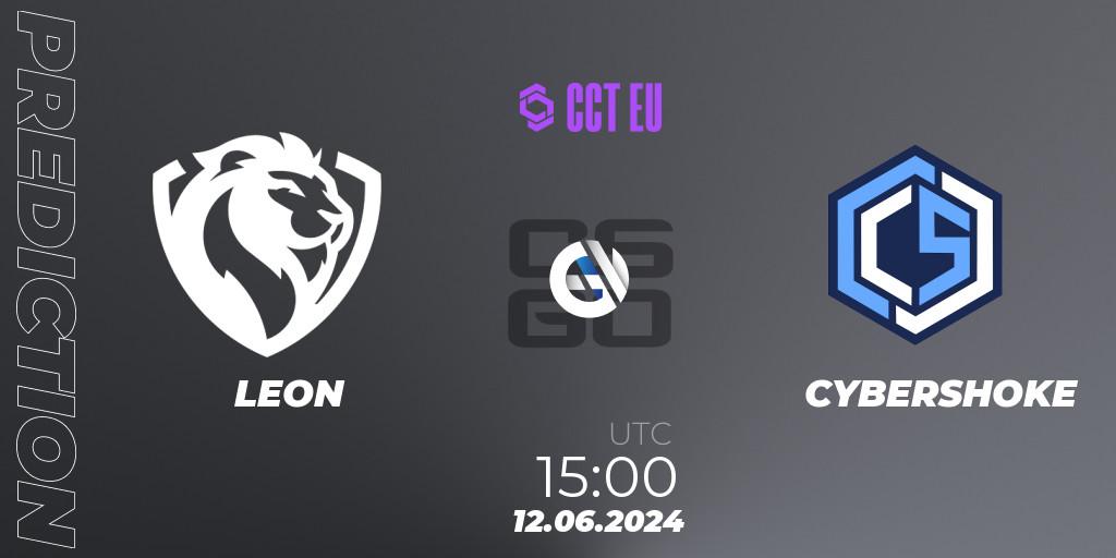 LEON contre CYBERSHOKE : prédiction de match. 12.06.2024 at 15:00. Counter-Strike (CS2), CCT Season 2 European Series #6 Play-In