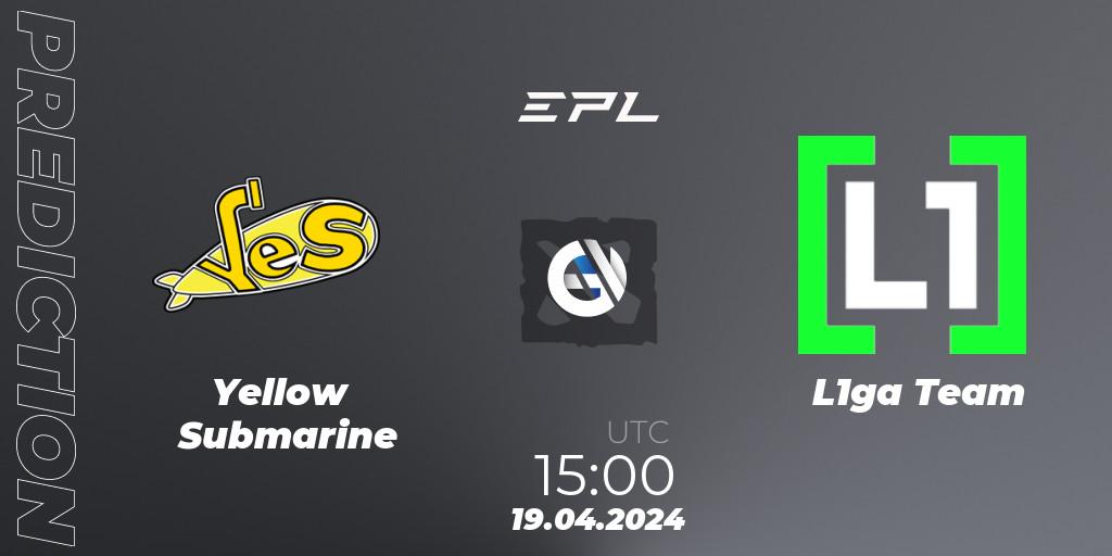 Yellow Submarine contre L1ga Team : prédiction de match. 19.04.24. Dota 2, European Pro League Season 17