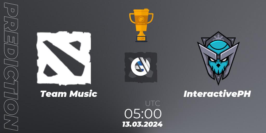 Team Music contre InteractivePH : prédiction de match. 13.03.24. Dota 2, No Coffee Cup