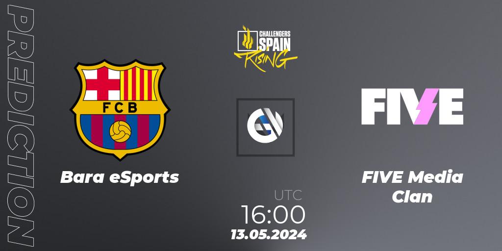 Barça eSports contre FIVE Media Clan : prédiction de match. 13.05.2024 at 16:00. VALORANT, VALORANT Challengers 2024 Spain: Rising Split 2