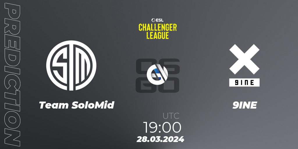 Team SoloMid contre 9INE : prédiction de match. 28.03.24. CS2 (CS:GO), ESL Challenger League Season 47: Europe