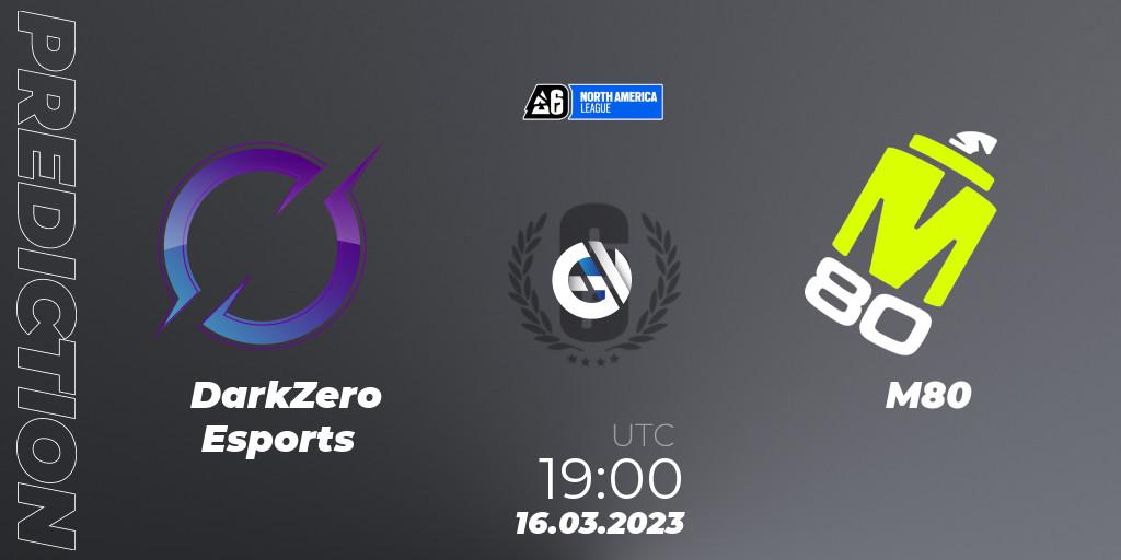 DarkZero Esports contre M80 : prédiction de match. 15.03.2023 at 22:40. Rainbow Six, North America League 2023 - Stage 1