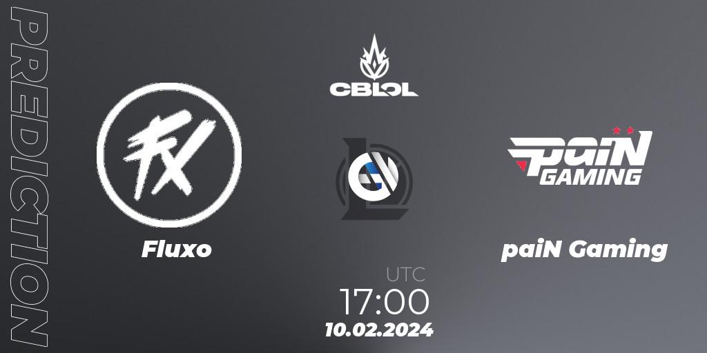 Fluxo contre paiN Gaming : prédiction de match. 10.02.2024 at 17:00. LoL, CBLOL Split 1 2024 - Group Stage