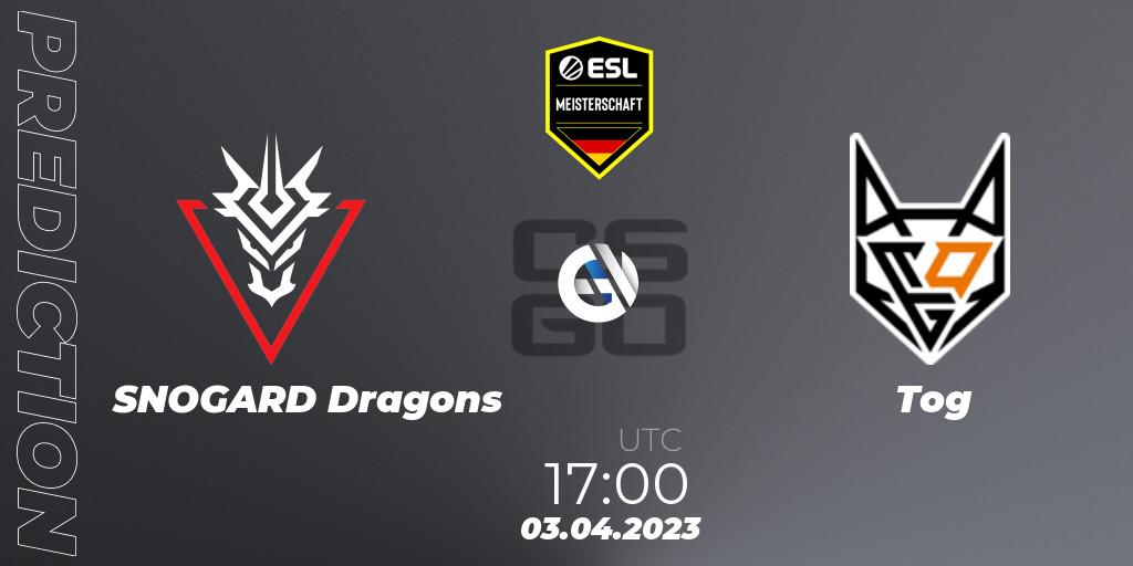 SNOGARD Dragons contre Tog : prédiction de match. 03.04.23. CS2 (CS:GO), ESL Meisterschaft: Spring 2023