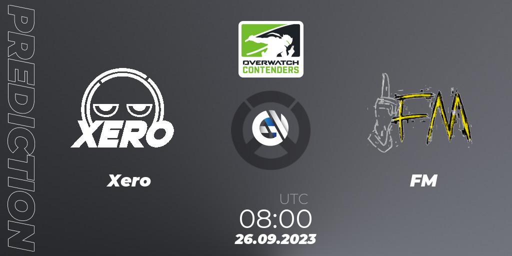 Xero contre FM : prédiction de match. 26.09.2023 at 08:00. Overwatch, Overwatch Contenders 2023 Spring Series: Korea - Regular Season