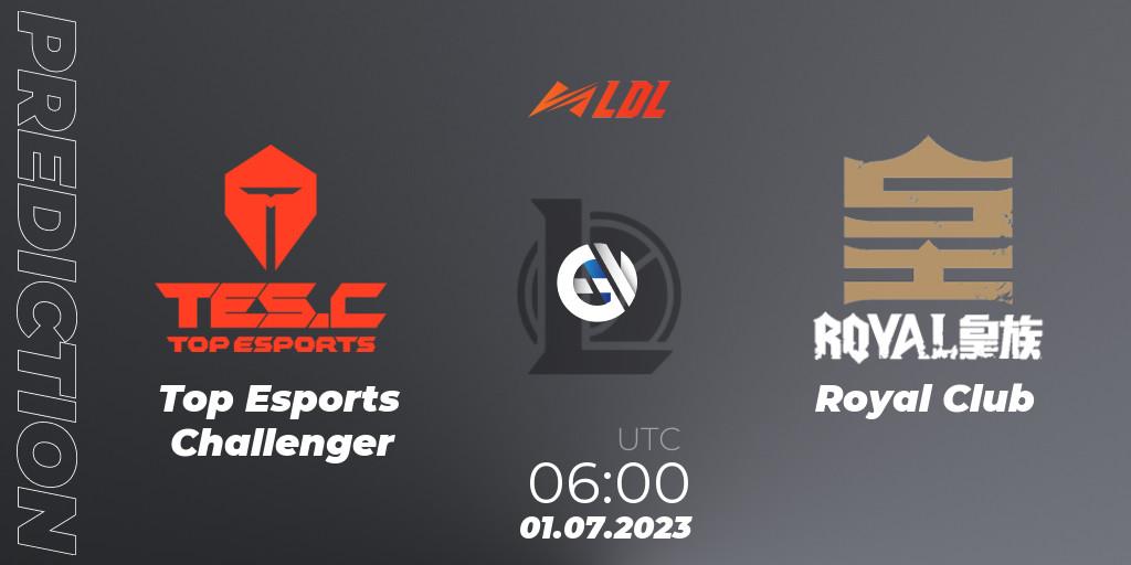 Top Esports Challenger contre Royal Club : prédiction de match. 01.07.2023 at 06:00. LoL, LDL 2023 - Regular Season - Stage 3