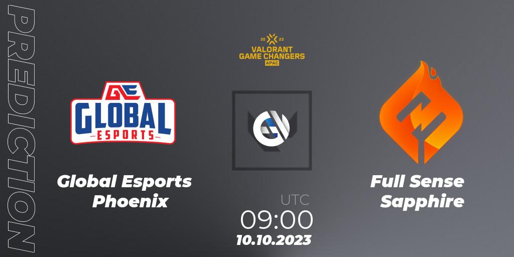 Global Esports Phoenix contre Full Sense Sapphire : prédiction de match. 10.10.2023 at 09:00. VALORANT, VCT 2023: Game Changers APAC Elite