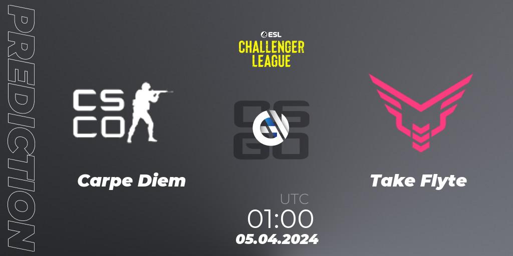 Carpe Diem contre Take Flyte : prédiction de match. 05.04.24. CS2 (CS:GO), ESL Challenger League Season 47: North America