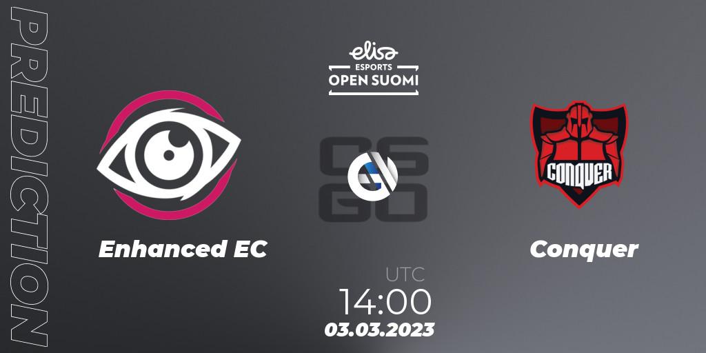 Enhanced EC contre Conquer : prédiction de match. 03.03.23. CS2 (CS:GO), Elisa Open Suomi Season 4
