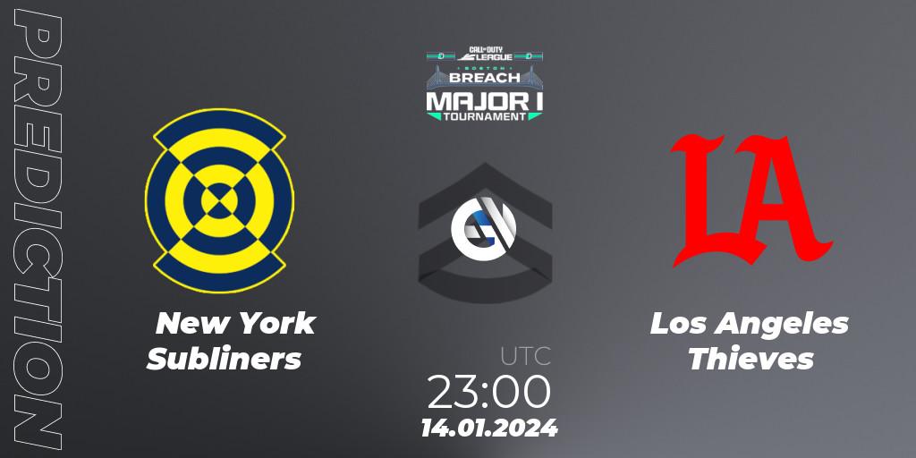 New York Subliners contre Los Angeles Thieves : prédiction de match. 14.01.2024 at 23:00. Call of Duty, Call of Duty League 2024: Stage 1 Major Qualifiers