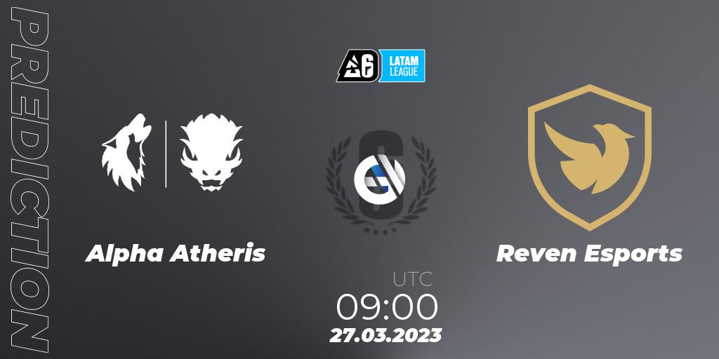Alpha Atheris contre Reven Esports : prédiction de match. 27.03.23. Rainbow Six, LATAM League 2023 - Stage 1