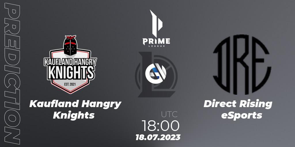 Kaufland Hangry Knights contre Direct Rising eSports : prédiction de match. 18.07.2023 at 20:00. LoL, Prime League 2nd Division Summer 2023