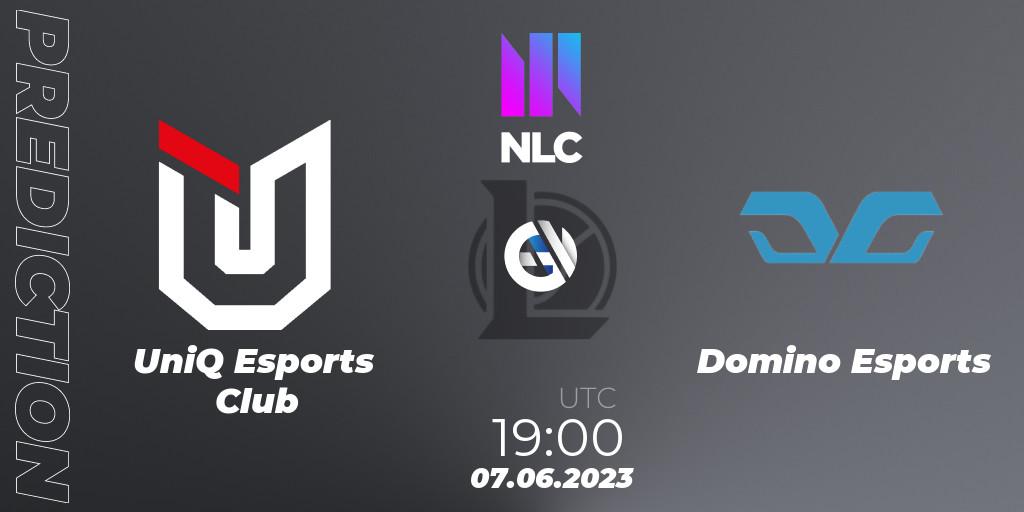 UniQ Esports Club contre Domino Esports : prédiction de match. 07.06.2023 at 19:00. LoL, NLC Summer 2023 - Group Stage