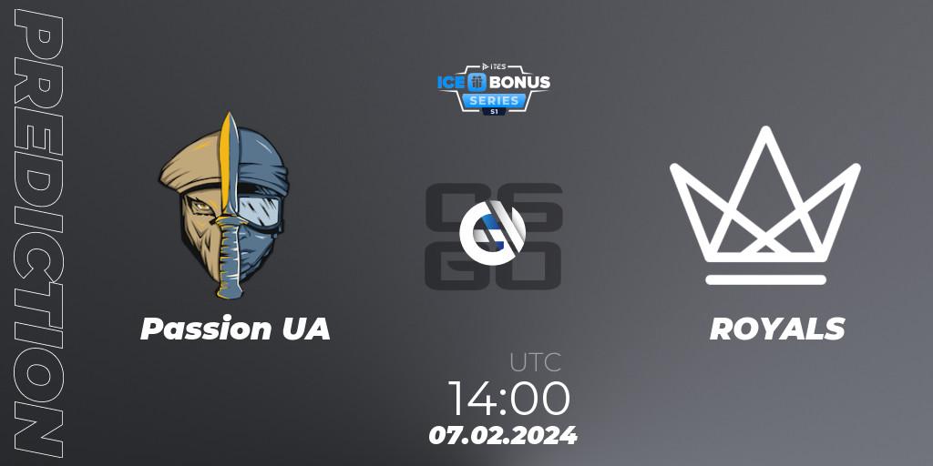 Passion UA contre ROYALS : prédiction de match. 07.02.24. CS2 (CS:GO), IceBonus Series #1