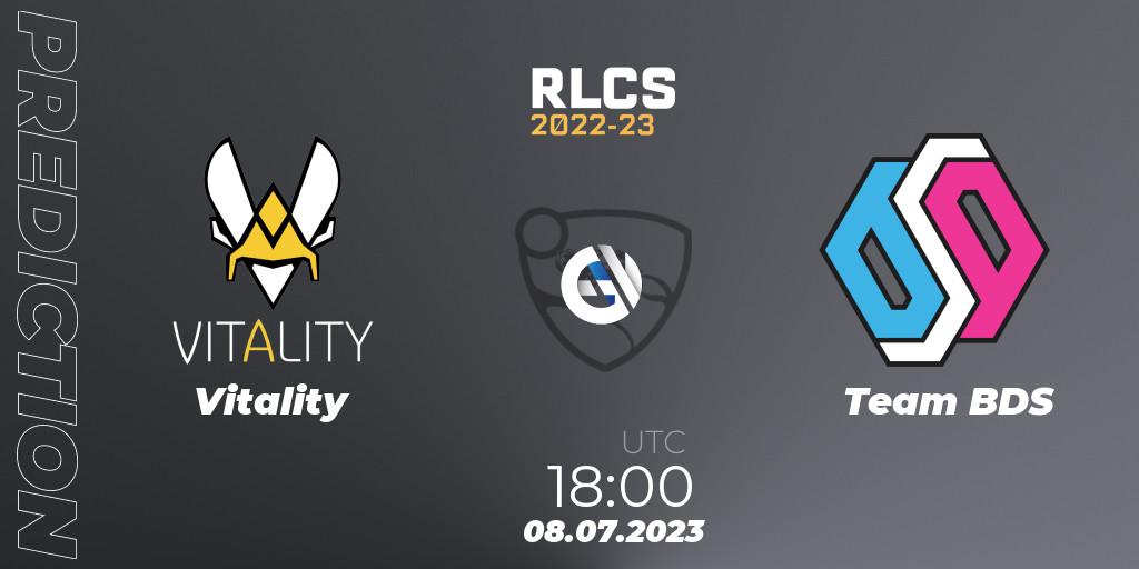 Vitality contre Team BDS : prédiction de match. 08.07.2023 at 19:15. Rocket League, RLCS 2022-23 Spring Major