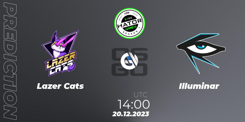 Lazer Cats contre Illuminar : prédiction de match. 20.12.2023 at 14:20. Counter-Strike (CS2), HATOR Games #1