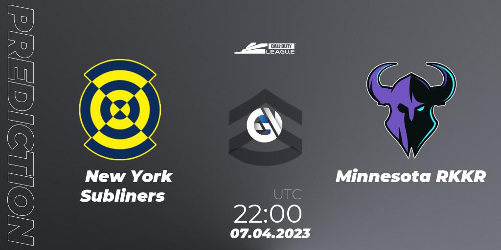 New York Subliners contre Minnesota RØKKR : prédiction de match. 07.04.2023 at 22:00. Call of Duty, Call of Duty League 2023: Stage 4 Major Qualifiers