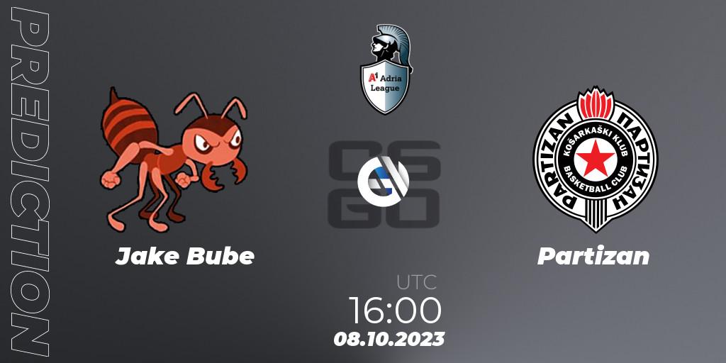 Jake Bube contre Partizan : prédiction de match. 08.10.23. CS2 (CS:GO), A1 Adria League Season 12