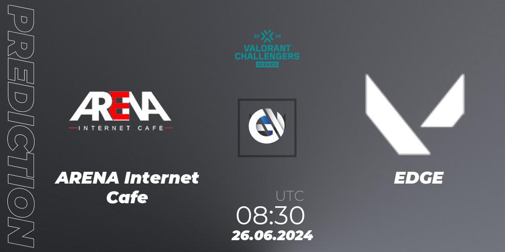 ARENA Internet Cafe contre EDGE : prédiction de match. 26.06.2024 at 08:30. VALORANT, VALORANT Challengers 2024 Oceania: Split 2