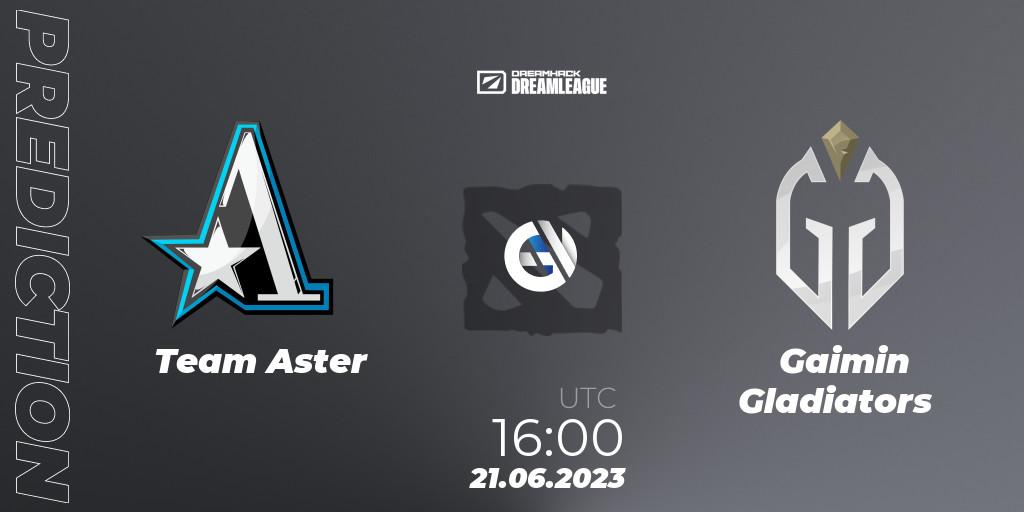 Team Aster contre Gaimin Gladiators : prédiction de match. 21.06.23. Dota 2, DreamLeague Season 20 - Group Stage 2