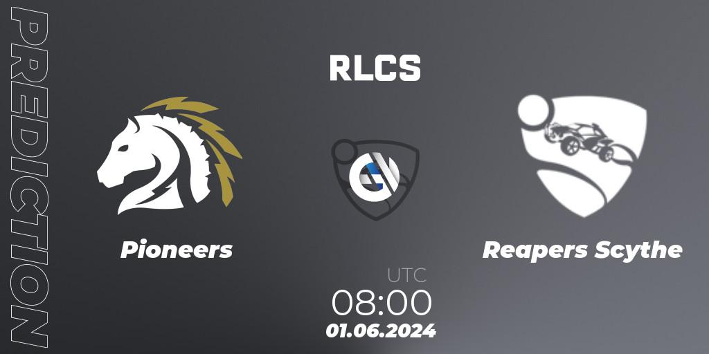 Pioneers contre Reapers Scythe : prédiction de match. 01.06.2024 at 08:00. Rocket League, RLCS 2024 - Major 2: OCE Open Qualifier 6