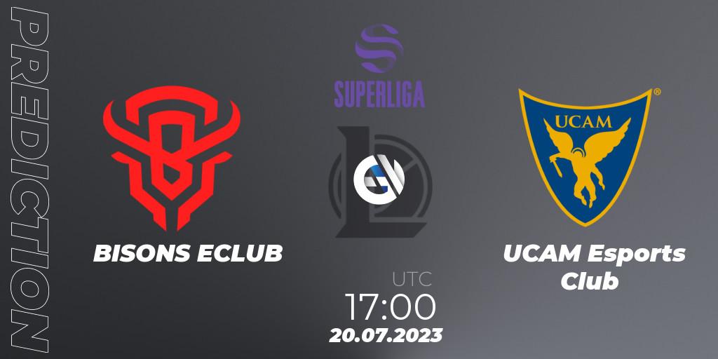 BISONS ECLUB contre UCAM Esports Club : prédiction de match. 20.07.23. LoL, Superliga Summer 2023 - Group Stage