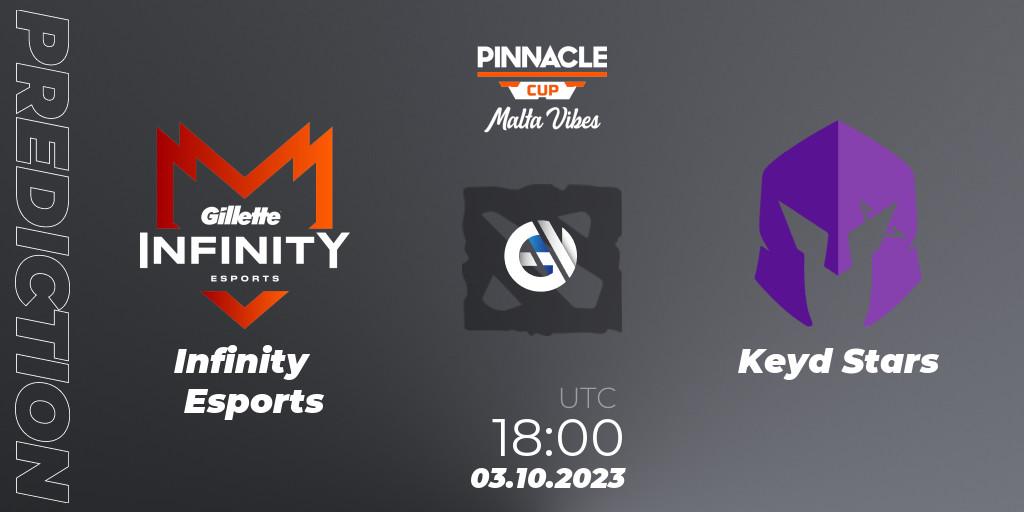 Infinity Esports contre Keyd Stars : prédiction de match. 03.10.23. Dota 2, Pinnacle Cup: Malta Vibes #4