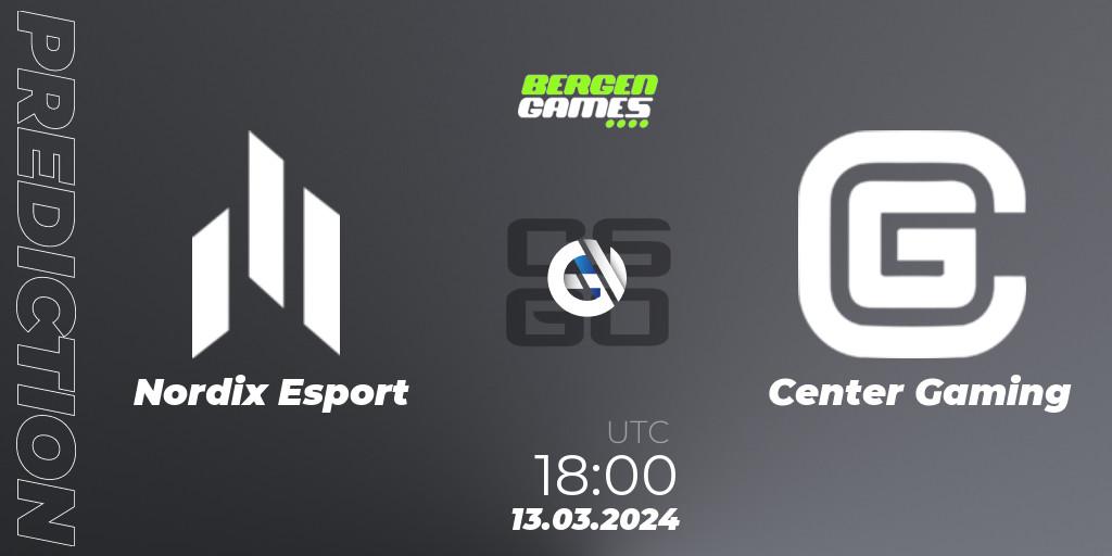 Nordix Esport contre Center Gaming : prédiction de match. 13.03.24. CS2 (CS:GO), Bergen Games 2024: Online Stage