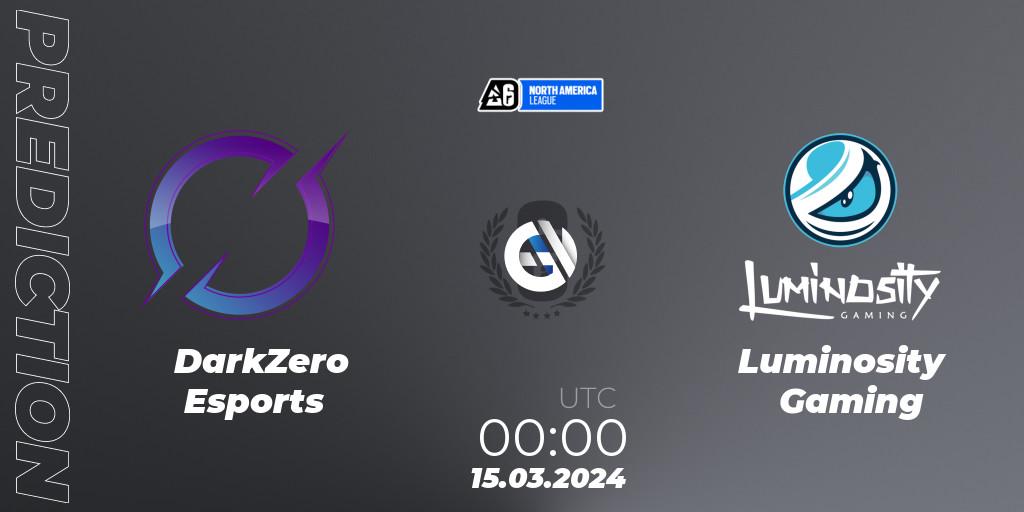 DarkZero Esports contre Luminosity Gaming : prédiction de match. 29.03.24. Rainbow Six, North America League 2024 - Stage 1