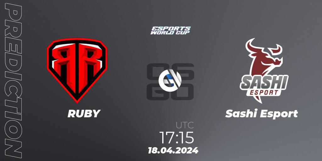 RUBY contre Sashi Esport : prédiction de match. 18.04.24. CS2 (CS:GO), Esports World Cup 2024: European Open Qualifier