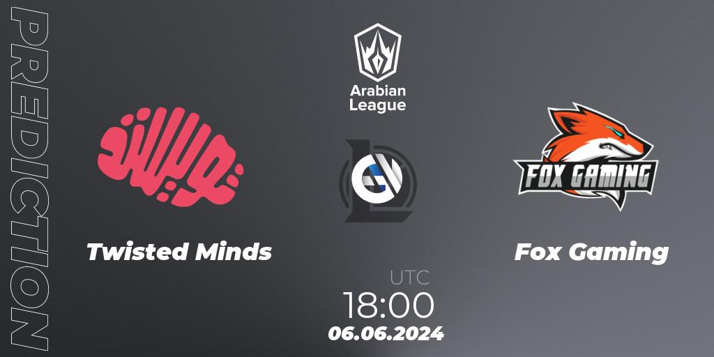 Twisted Minds contre Fox Gaming : prédiction de match. 06.06.2024 at 18:00. LoL, Arabian League Summer 2024