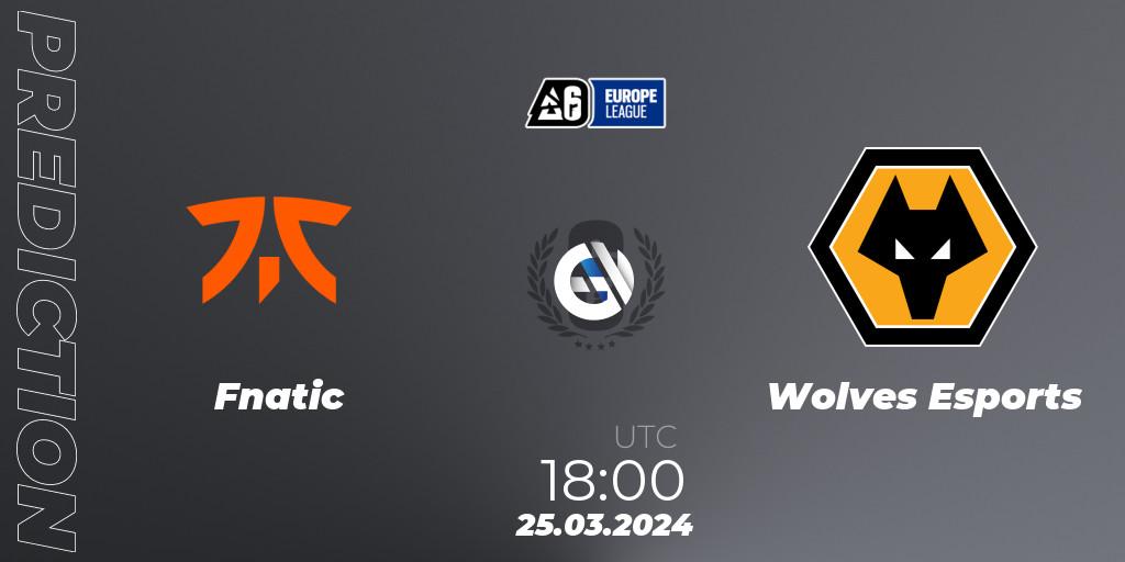 Fnatic contre Wolves Esports : prédiction de match. 25.03.24. Rainbow Six, Europe League 2024 - Stage 1