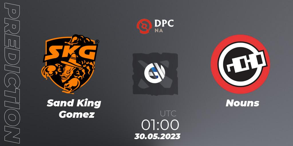 Sand King Gomez contre Nouns : prédiction de match. 30.05.23. Dota 2, DPC 2023 Tour 3: NA Division I (Upper)