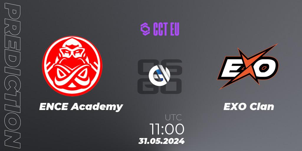 ENCE Academy contre EXO Clan : prédiction de match. 31.05.2024 at 11:00. Counter-Strike (CS2), CCT Season 2 Europe Series 5 Closed Qualifier