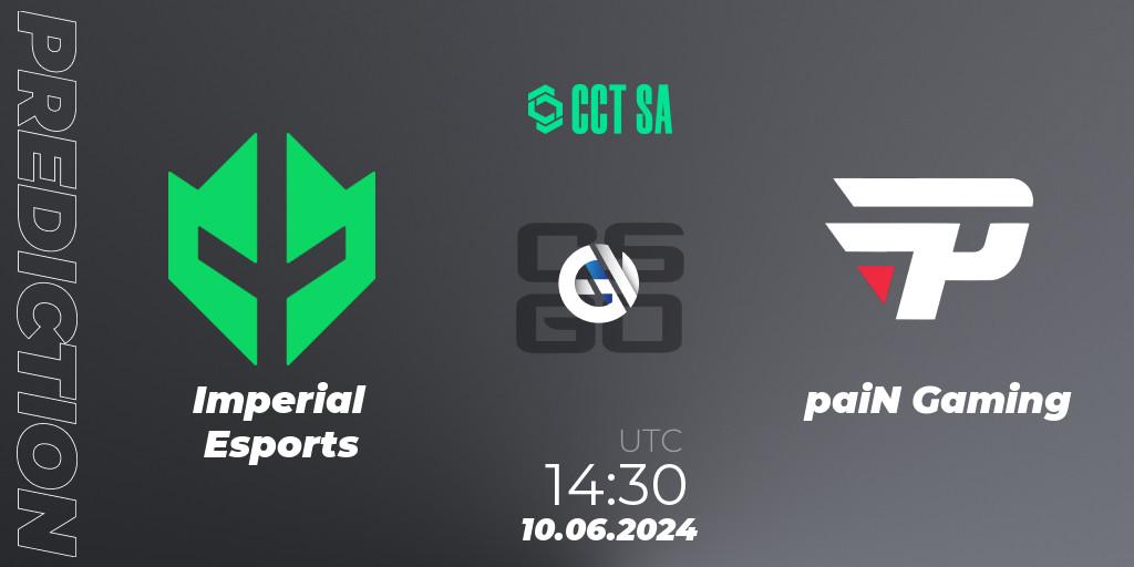 Imperial Esports contre paiN Gaming : prédiction de match. 10.06.2024 at 14:30. Counter-Strike (CS2), CCT Season 2 South America Series 1