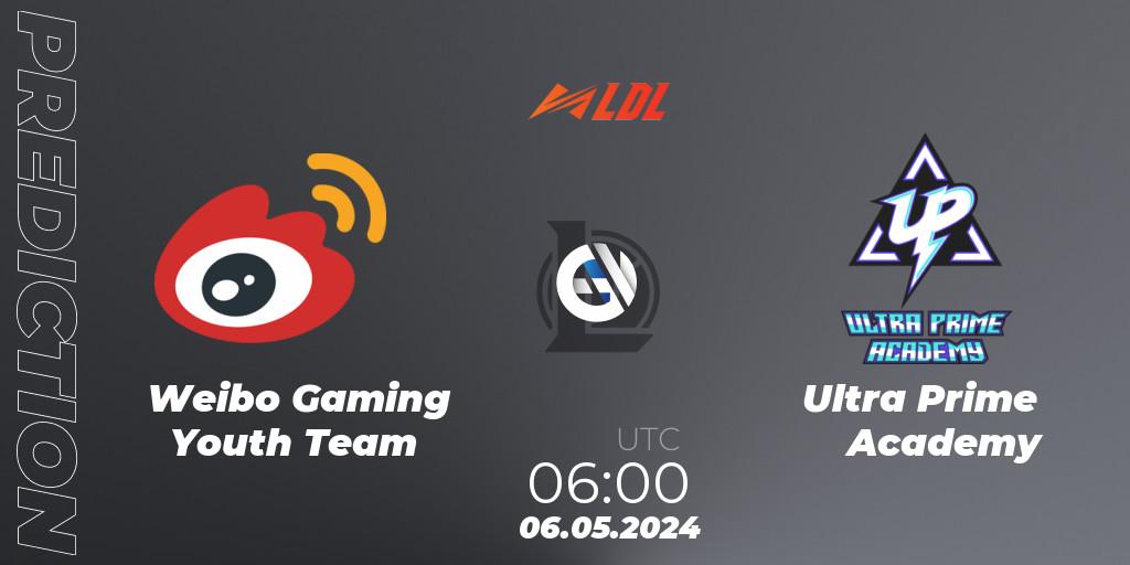 Weibo Gaming Youth Team contre Ultra Prime Academy : prédiction de match. 06.05.2024 at 06:00. LoL, LDL 2024 - Stage 2