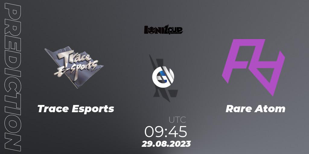 Trace Esports contre Rare Atom : prédiction de match. 29.08.2023 at 09:45. Wild Rift, Ionia Cup 2023 - WRL CN Qualifiers