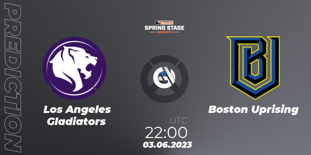 Los Angeles Gladiators contre Boston Uprising : prédiction de match. 03.06.23. Overwatch, OWL Stage Knockouts Spring 2023