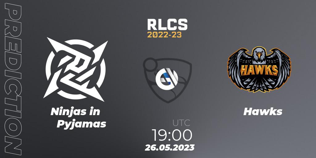 Ninjas in Pyjamas contre Hawks : prédiction de match. 26.05.23. Rocket League, RLCS 2022-23 - Spring: South America Regional 2 - Spring Cup
