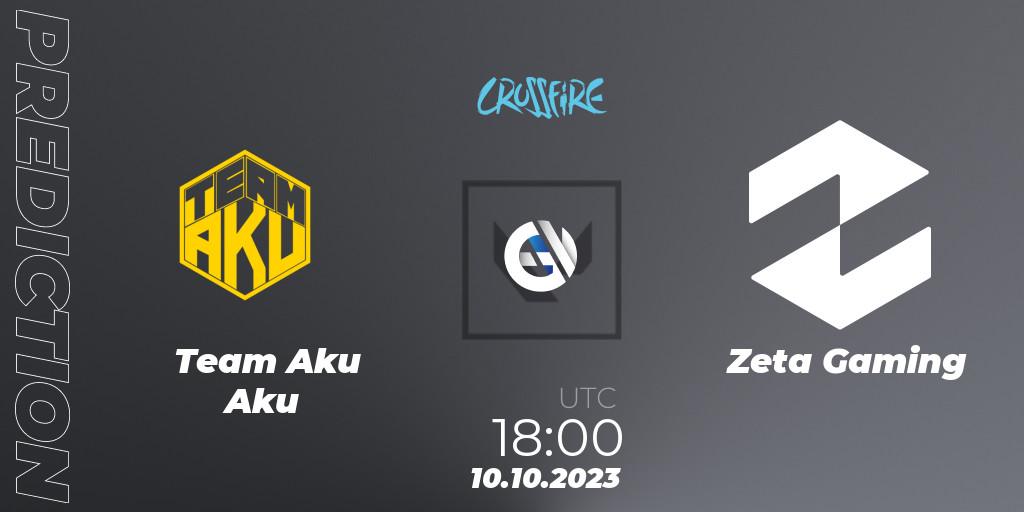 Team Aku Aku contre Zeta Gaming : prédiction de match. 10.10.2023 at 17:00. VALORANT, LVP - Crossfire Cup 2023: Contenders #1