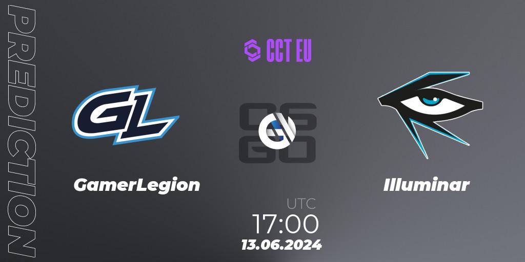 GamerLegion contre Illuminar : prédiction de match. 13.06.2024 at 17:00. Counter-Strike (CS2), CCT Season 2 Europe Series 5